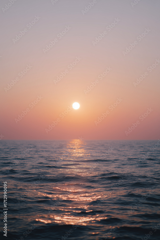 Obraz premium Sunset Over Water Surface
