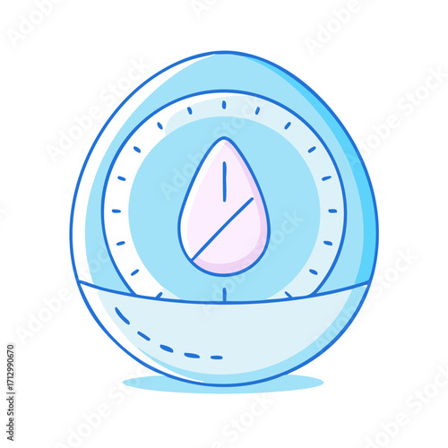 Whimsical Blue Kitchen Timer with Minimalist Design for Efficient Cooking