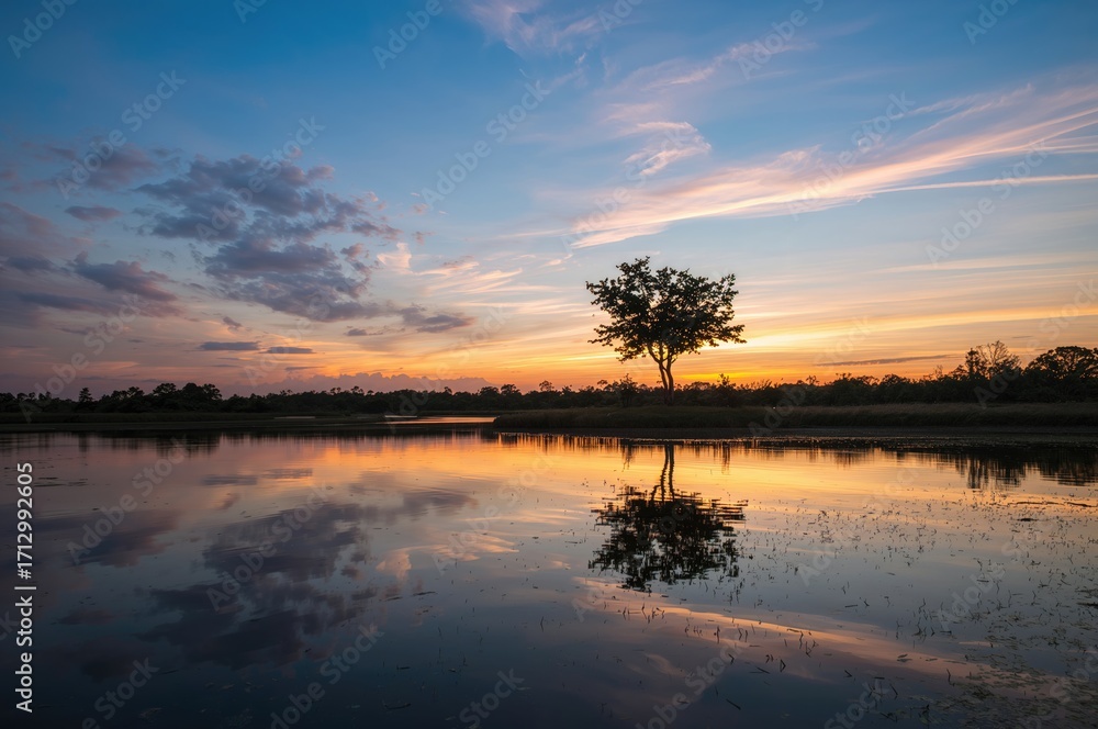 Fototapeta premium Stunning twilight scenery