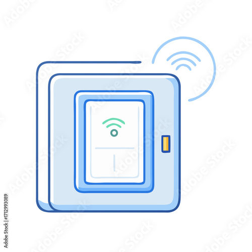 Smart home wireless light switch with network connectivity and button functionality