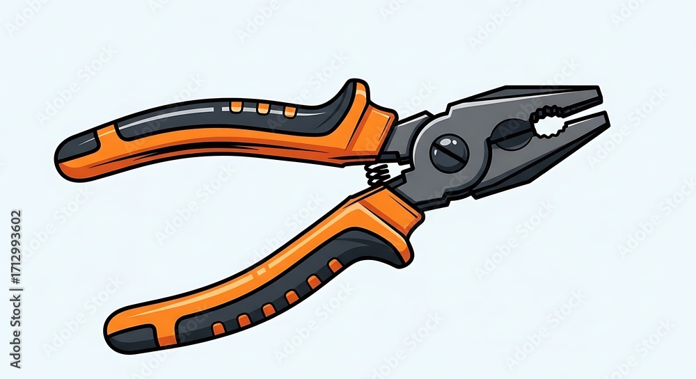Obraz premium Orange Handle Pliers Tool.
