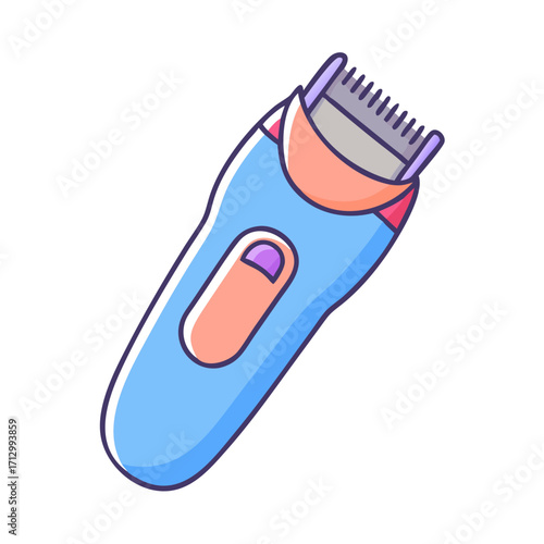 Electric trimmer with a colorful design for personal grooming
