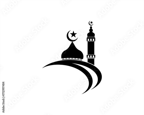 Mosque icon vector Illustration design template
