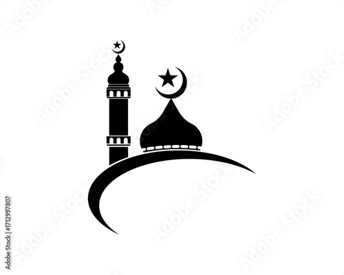 Mosque icon vector Illustration design template
