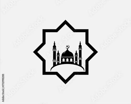 Mosque icon vector Illustration design template
