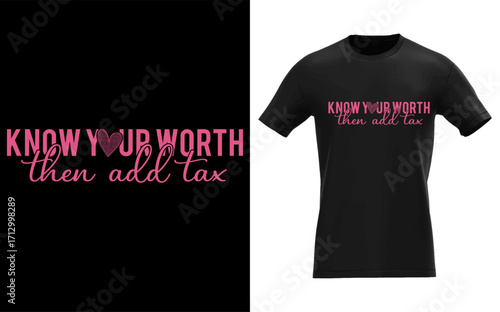 Empowering boho design featuring know your worth then add tax motivational quote for self love and positive affirmation campaigns
