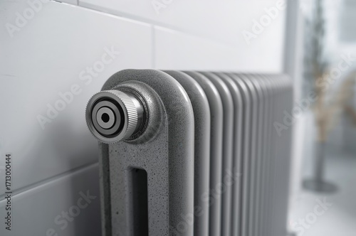 Wallpaper Mural Detailed shot of a heating radiator with an air release valve Torontodigital.ca