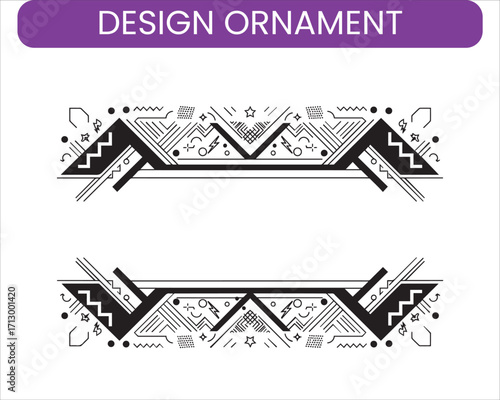 Retro Futuristic Neon Grid Design Element