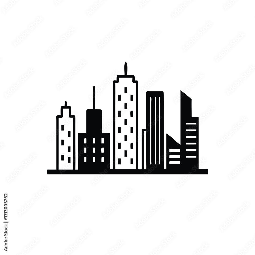 Fototapeta premium city skyline silhouette