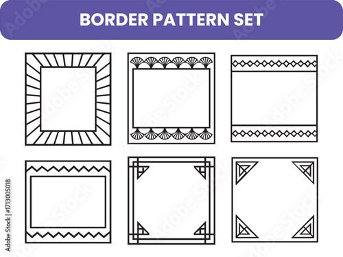 Modern Abstract Border Pattern Collection