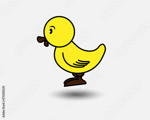 Cute cartoon duck. vector illustration