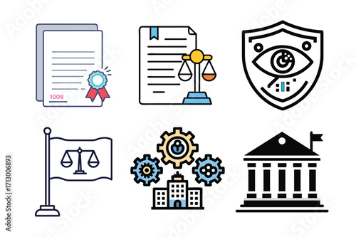 Law and justice icons
