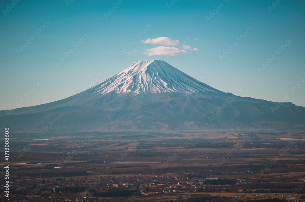 Obraz premium The tallest peak in central Anatolia, standing at 3,864 meters, is a volcanic mountain.
