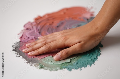 Close-up of a dancer's hand in contact improvisation