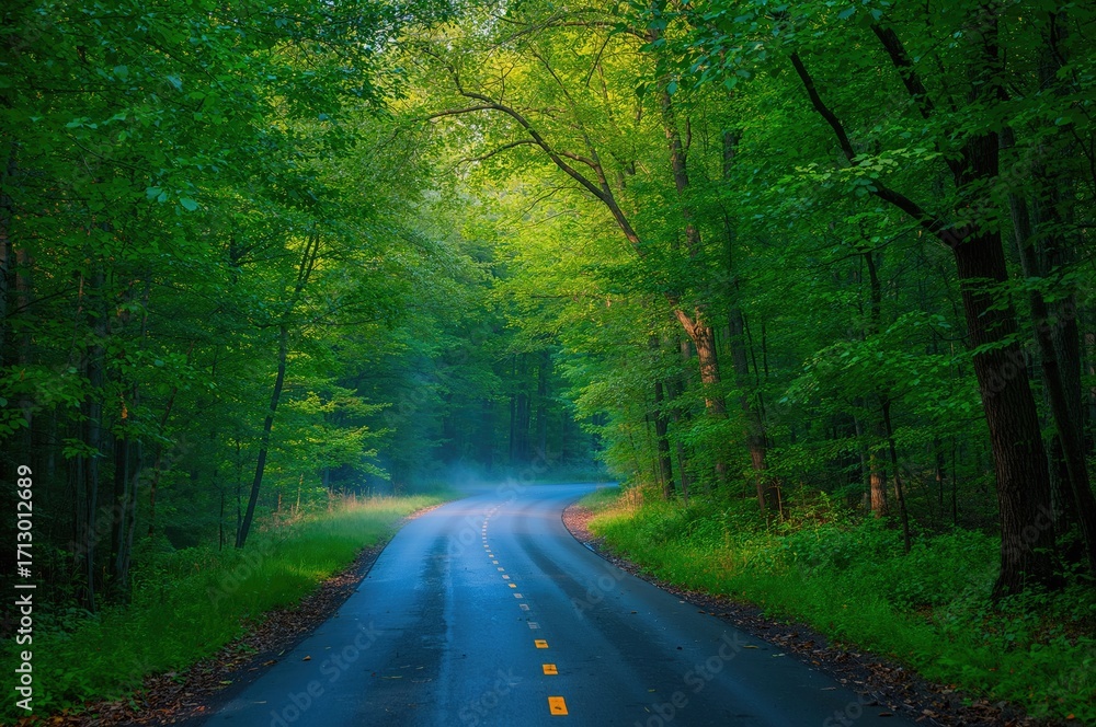 Obraz premium Pathway through the woods