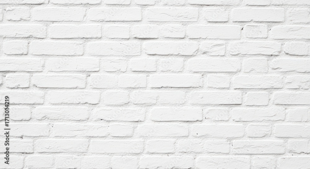 Obraz premium A Close Up View of a Painted White Brick Wall Texture Background