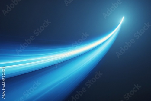 Moving blue light streak ray