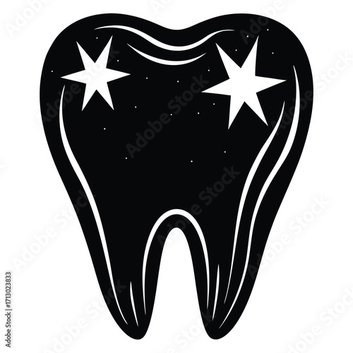 tooth vector icon on white background