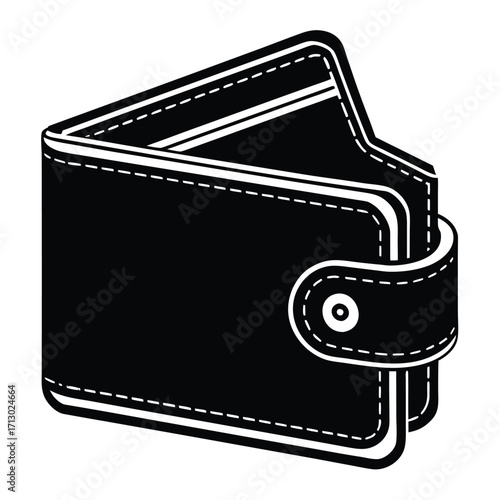 wallet vector icon on white background
