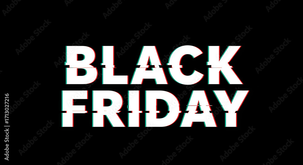 Obraz premium Dynamic graphic design of 'Black Friday' text, conveying a sense of modern sale, promotion, and savings.
