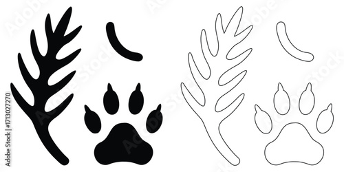 A vibrant vector illustration of a fiery tribal design with a black silhouette of a roaring flame