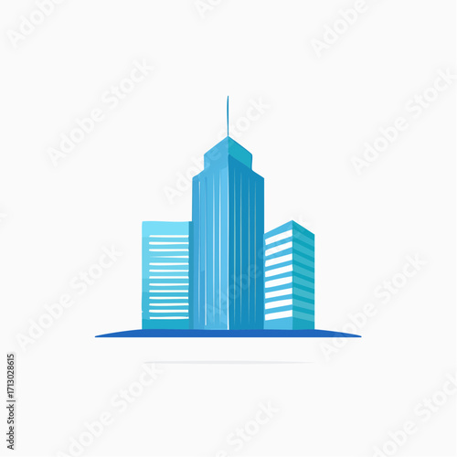 Illustrative Depiction of Urban Architectural Structures in a Modern Metropolitan Center