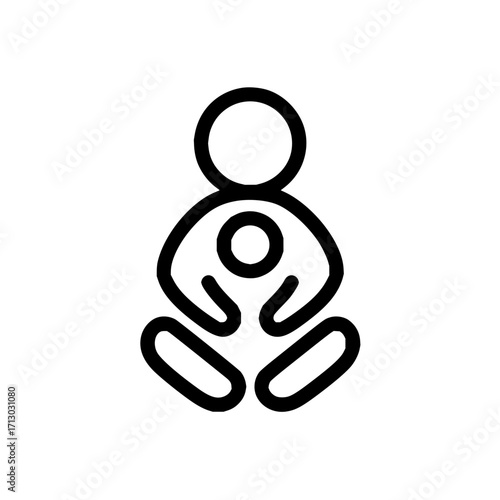 Meditation yoga zen spiritual mindfulness wellness health peace relax body mind soul balance harmony icon
