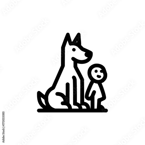 Dog pet animal friend canine puppy domestic mammal pedigree breed human child companion friendship love care