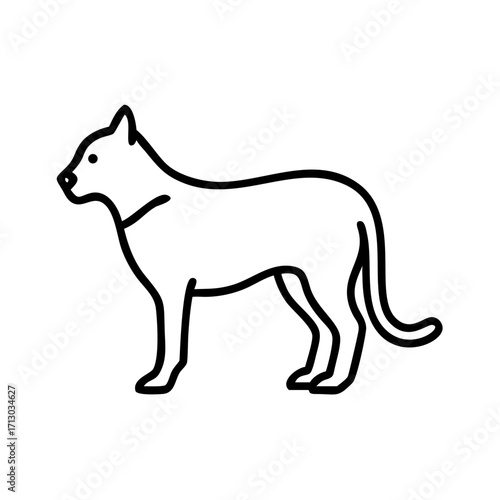 Line art drawing of a dog breed vector illustration for pet lovers and animal enthusiasts design