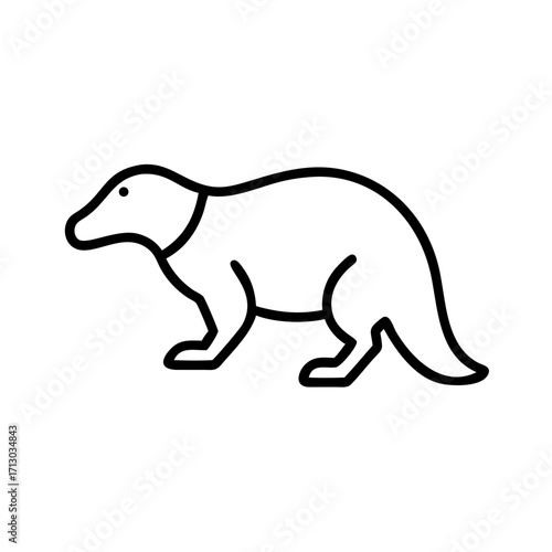 Discover the unique pangolin line art vector illustration for wildlife animal designs and projects