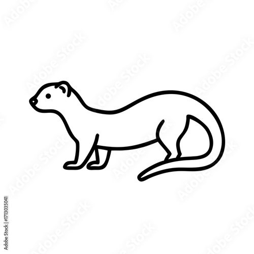 Discover the sleek weasel illustration vector graphic download for your design needs and projects