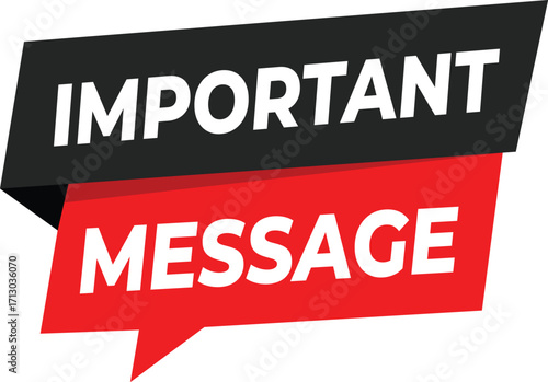 Important Message Banner Vector Illustration for Announcements Notices Marketing Campaigns Flyers Posters and Social Media Content