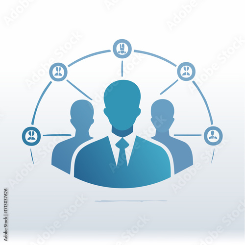 Visual Representation of Networking and Teamwork Emphasizing Connections and Collaboration