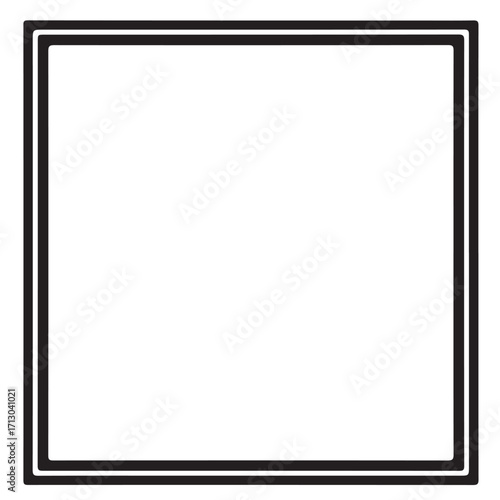 Elegant Black Double Lined Square Frame Template