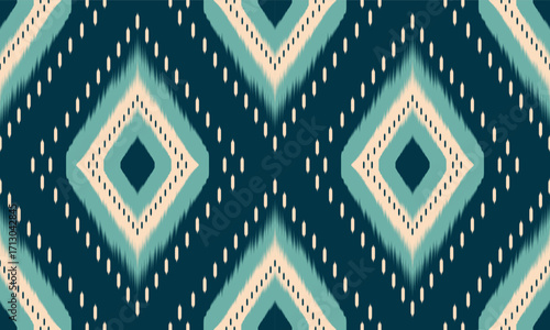 Ethnic ikat seamless pattern