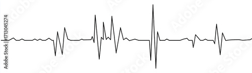 simple line drawing of a heartbeat