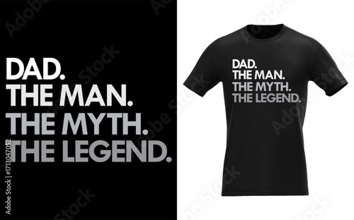 Celebrate dad with a the man the myth the legend banner design perfect for father s day gifts greeting cards or personalized apparel featuring bold typography and vibrant colors