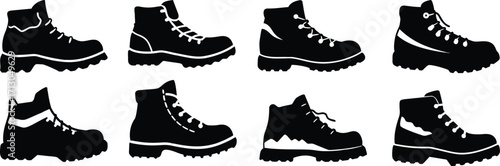 Hiking Boots Silhouette Vector