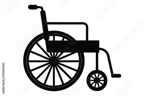 wheelchair silhouette vector icon