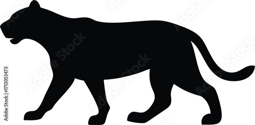Black Panther Silhouette Stalking Wildlife Animal Predator Feline