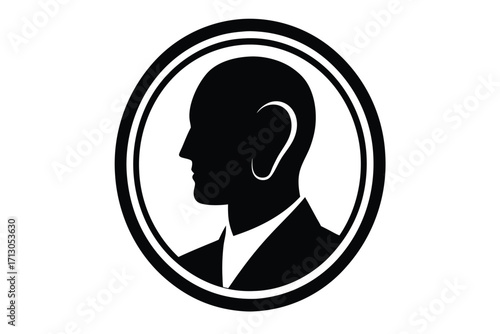 audiologist silhouette vector icon