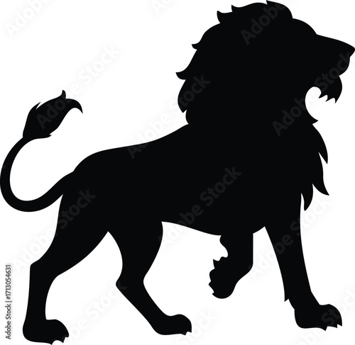 Majestic Lion Silhouette Powerful Wildlife Image African Animal Predator Strength and Beauty
