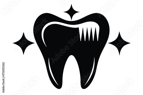 dental care silhouette vector icon