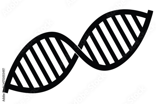 dna sequencing silhouette vector icon
