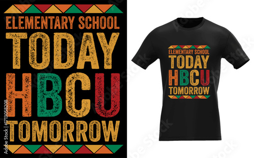Inspiring graphic design celebrating the evolution of historically black colleges and universities bridging elementary education with future college aspirations and academic achievement