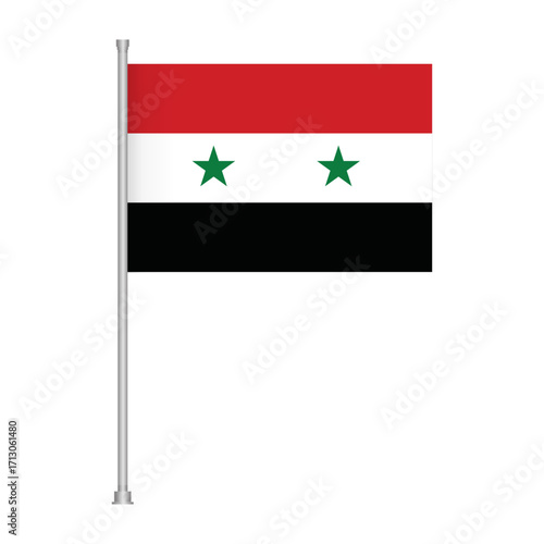 Syria national symbol country banner nation state arab republic official ensign design graphic image 100 characters