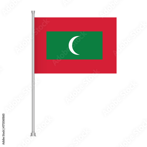 Free Download Maldives national flag image, patriotic symbol of maldivian nation, country emblem, island nation - GFXLoad