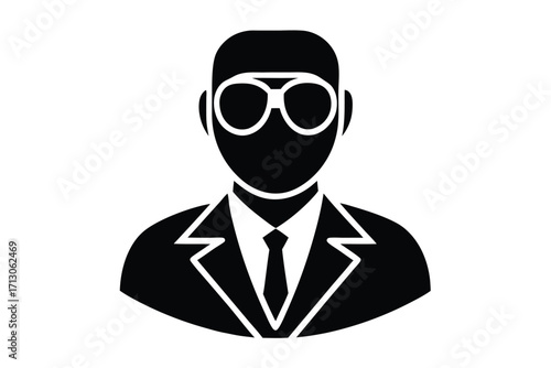 optometrist silhouette vector icon