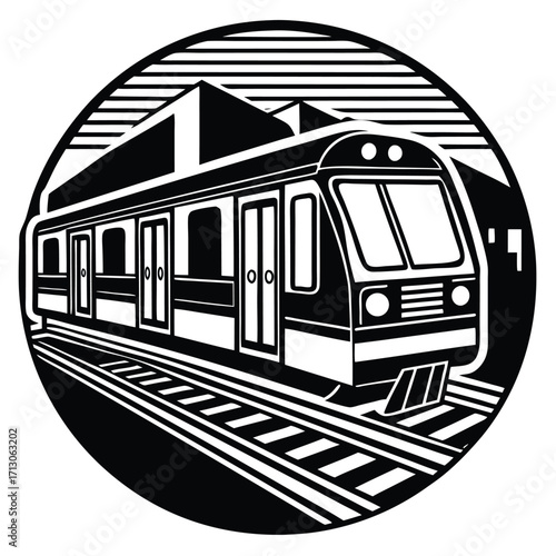 metro vector on white background