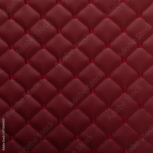 Red leather texture with diamond-shaped ornament
